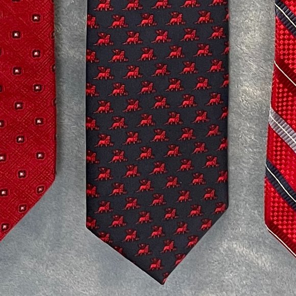 Bundle of 3 100% Silk Used Neckties Made in Italy - Picture 3 of 10